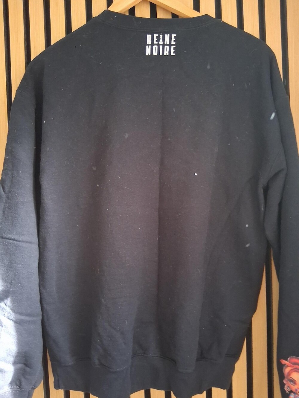Gildan Black Crewneck Sweatshirt with Small White Back Print
